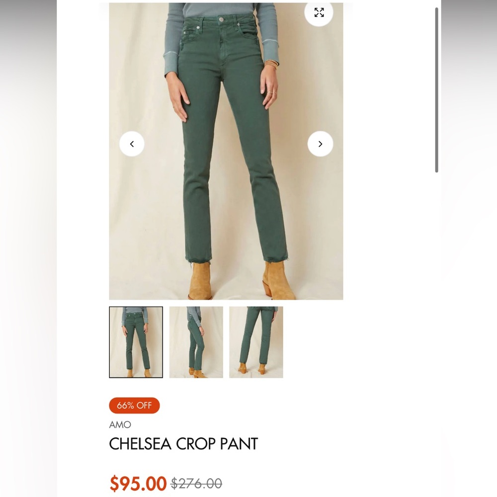 Green CHELSEA CROPPED AMO Jeans